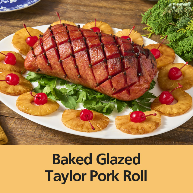 Baked Glazed Taylor Pork Roll